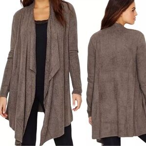Barefoot Dreams Brown Bamboo Chic Lite Sweater Cardigan Size Small/Medium